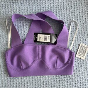 Herve Leger Purple Crop Top NWT Size XS